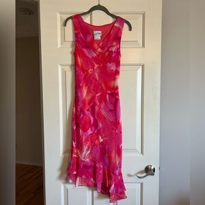 Gorgeous Vintage hibiscus pink dress